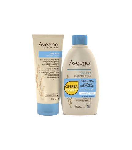 Dermexa Emollient Cream 200ml + Emollient Body Wash 300ml